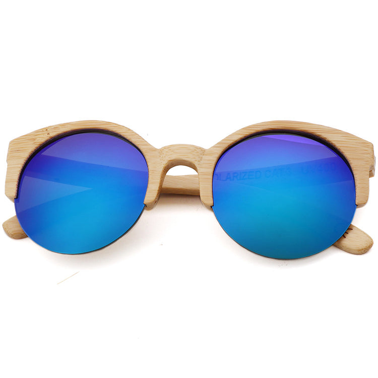 Bamboo Eyeglasses Bamboo Frame Sunglasses — Blue